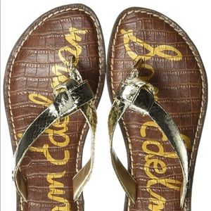 Gold metallic Sam Edelman Flip Flop